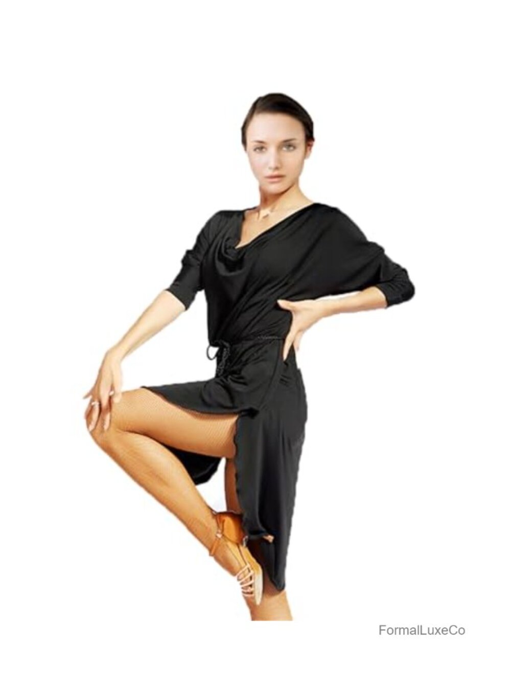 Latin Ballroom Dance Dress Loose Swing Professional Training Performance